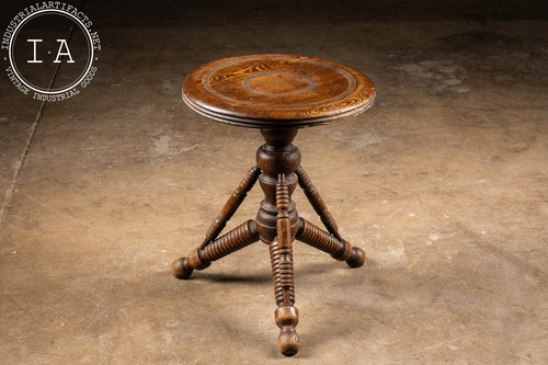 Antique adjustable piano - piano, stool