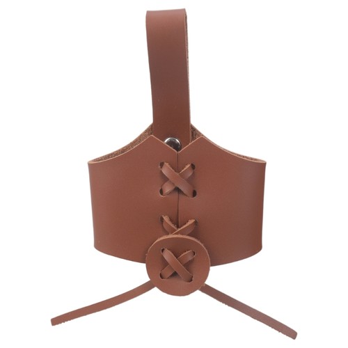 Brown leather horn mug - horn,
