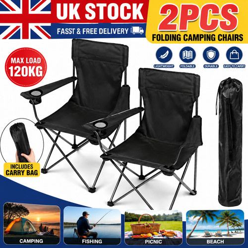 2pcs folding camping chairs - folding,