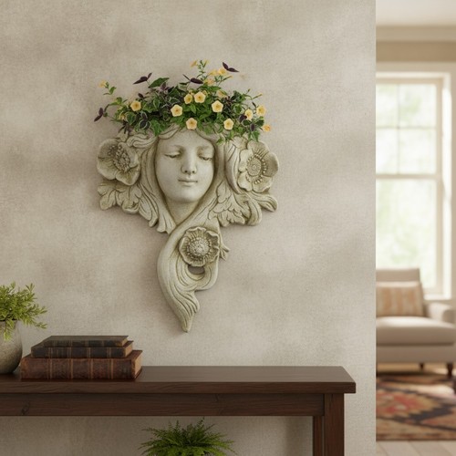Art nouveau wall planter - wall,