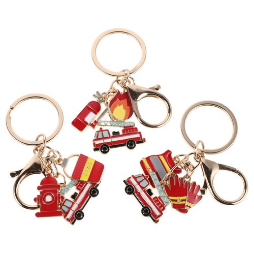3pcs fire key ring enamel - 3pcs,