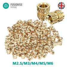 50pcs Brass Knurled Threaded Heat resistant nut Inserts M3/M4/M5/M6/M8