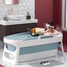Folding Bathtub Collapsible Adult Bath Tub Warm Spa Household Soaking Barrel