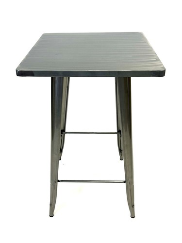 Silver metal high tables - silver,