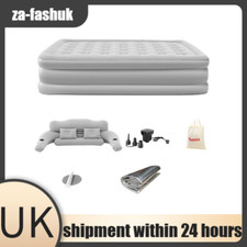 Double Height Raised Air Bed King Size W/ Fast Pump & 2 Pillows Set Home&Camping