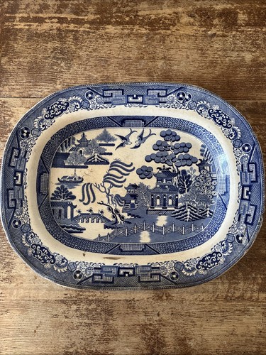 Antique blue willow early - antique,