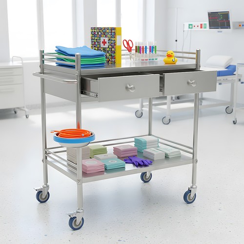 Dinner service cart - dinner, stainless