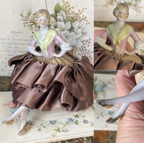 Antique porcelain half - , doll