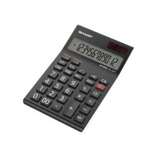 Sharp Black EL-124AT Desktop Calculator (Four key memory stores numbers) EL124AT