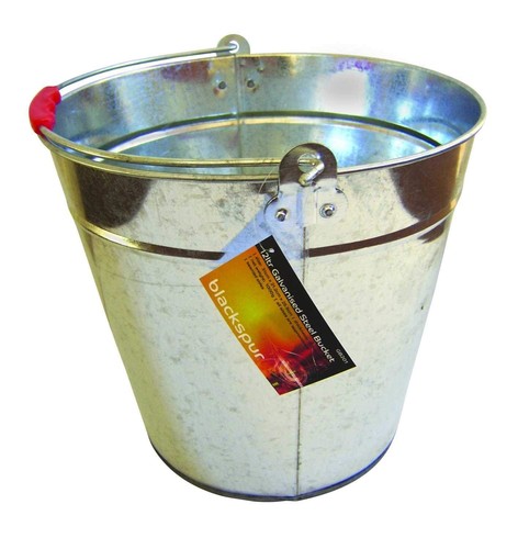 Galvanised metal bucket pail - galvanised,