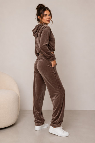 Stylish women brown velour - stylish,