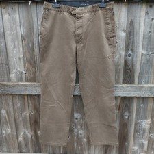 Bruhl Chinos Brown Trousers Cotton Short W36 L28 Smart Casual 