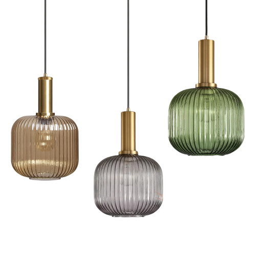 Modern glass pendant - light, –
