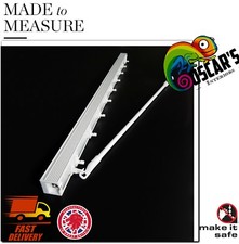 ALUMINIUM MADE TO MEASURE VERTICAL BLIND HEADRAIL -WHITE TRACKS 3.5"/5" Easy fit