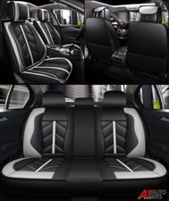 Grey Black Sporty PU leather Car Seat Covers Full Set For Nissan Qashqai Juke
