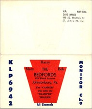 Johnsonburg PA KLP-6942 QSL Camper Skamper Trailer Bedford
