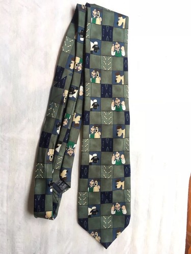 Novelty tie neck green blue - green,