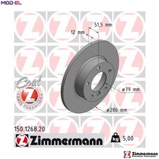 2x BRAKE DISC 150.1268.20 FOR