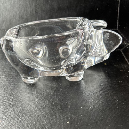 Glass pig crystal ornament - pig,