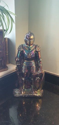 Vintage iridescent knight - knight, fire