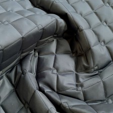 QUILTED FABRIC DARK GREY Waterproof Outdoor Material Dress Clothing Upholstery