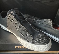Converse Slip Ons Black Bling
