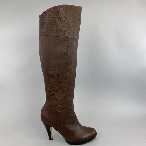 Topshop brown leather long - brown,