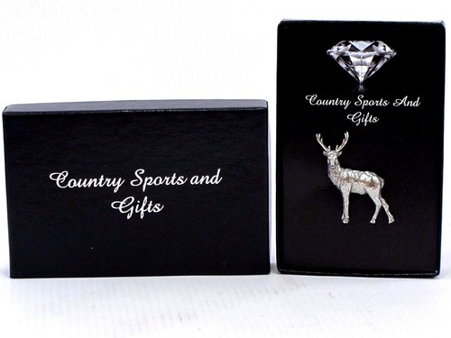 Stag deer pewter badge finest - deer,