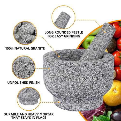 Large mortar and pestle set - mortar,