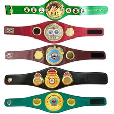 WBC, WBO, WBA, IBF, IBO Set of All boxing Championship Title Belts Adult Size 3D