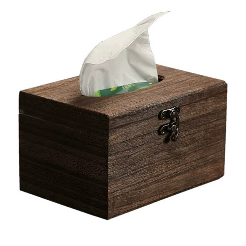 Wooden tissue box decorative - tissue,