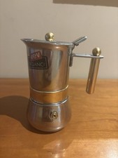 Vintage Small Cute Italian Brass Espresso Maker Moka Pot