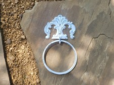 Iron Hand Towel Ring, Shabby Chic white Bathroom Hardware, NEW, Original design