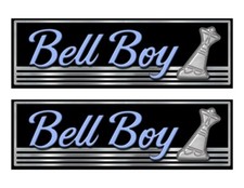 Two Bell Boy Boat Classic Stickers for Restoration Project