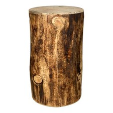Montana Woodworks Glacier Country 18" Wood Cowboy Stump in Brown