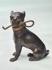 small antique bronze Bulldog