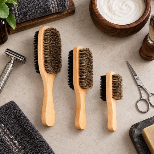 Natural boar bristle beard - boar,