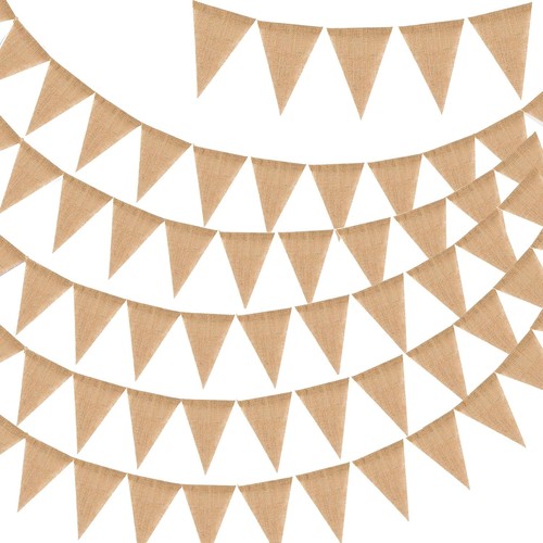 Burlap bunting flags pcs - bunting, flags,