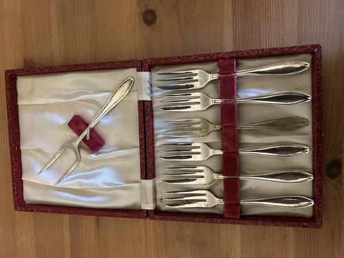 Silver cake forks - cake, with