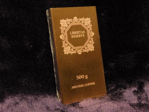 500g copper bullion bar by - bullion,