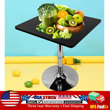 Bistro Table Small Adjustable Square Pub Tables 360° Swivel Bar Cafe Pedestal