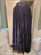 Purple Velvet Cloak with Hood