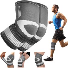 Knee Support Compression Sleeve Brace Adjustable Patella Arthritis Pain Relief