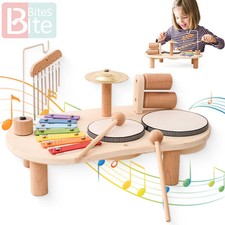 Baby Montessori Wooden Aeolian Bells Xylophone Educational Music Toy Kids Gift