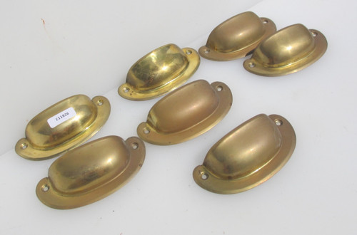 Late vintage brass drawer cup - drawer,