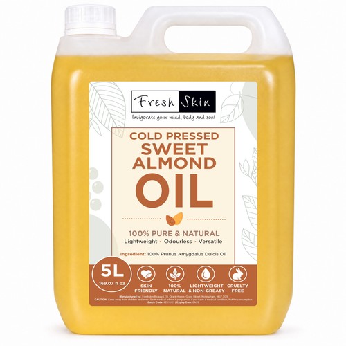 Sweet almond oil - almond, litre