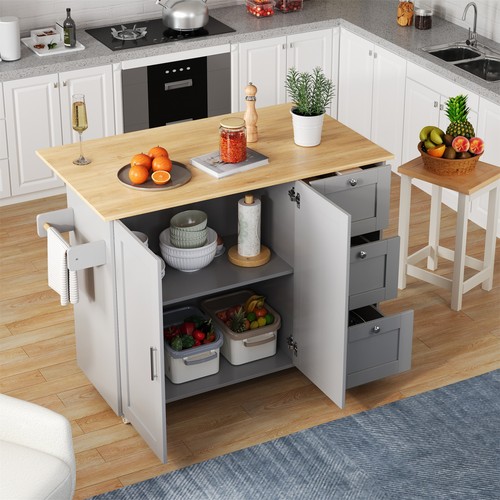 Kitchen island wheels - on,