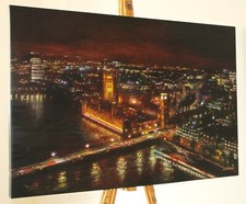 LESLEY ANNE DERKS (B.1977) Large Limited Edition Print Thames Westminster London