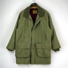 Hucklecote Tweed Coat Mens 44 Green Wool Derby Hunting Shooting Field Jacket