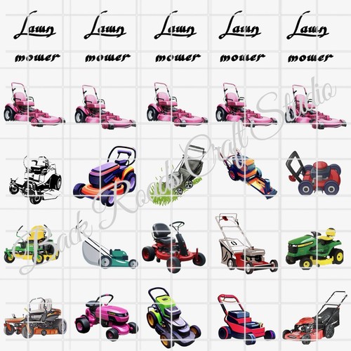 Lawn mowers waterslide decals - lawn,